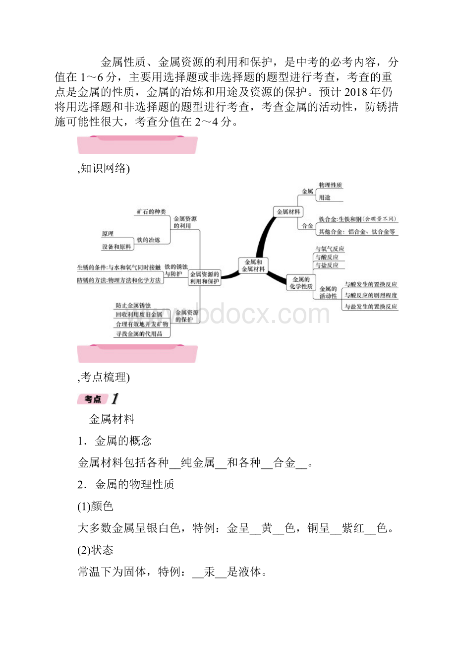 中考化学总复习教材知识梳理第5章金属的冶炼与利用精练练习.docx_第2页