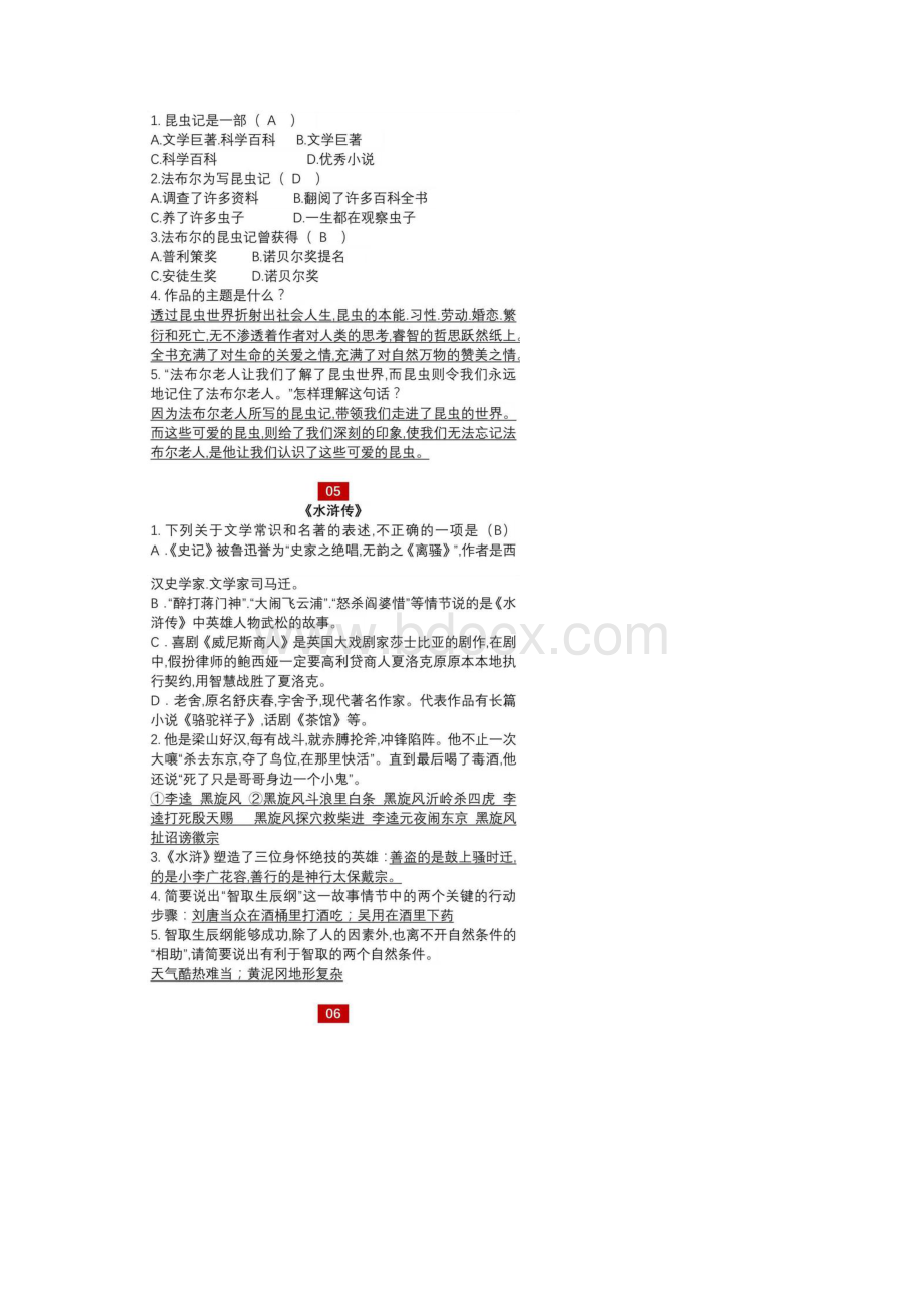 中考语文高频考点名著阅读题型汇总Word格式.docx_第3页