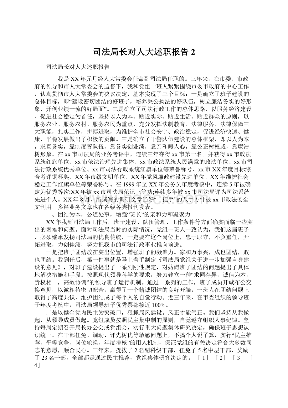 司法局长对人大述职报告2Word下载.docx