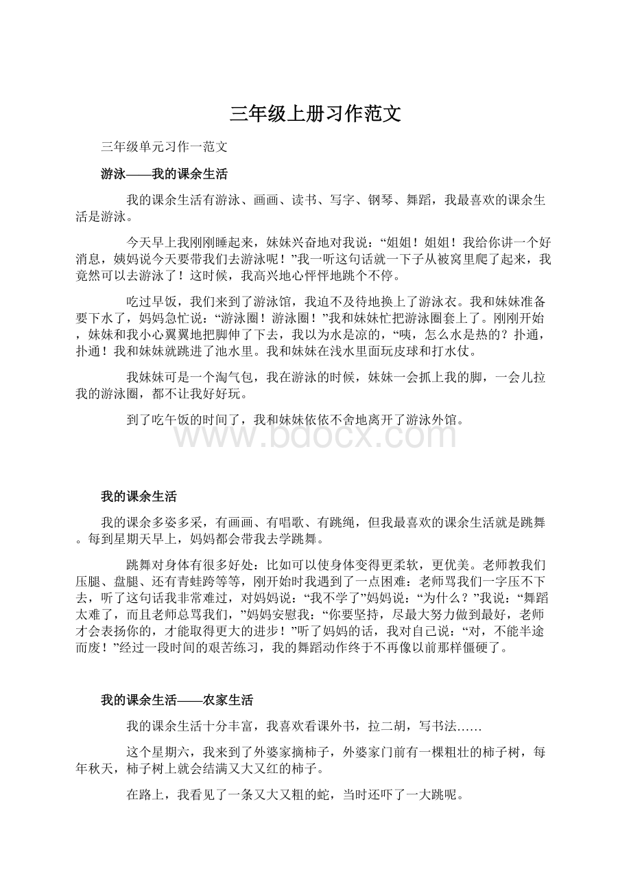 三年级上册习作范文文档格式.docx