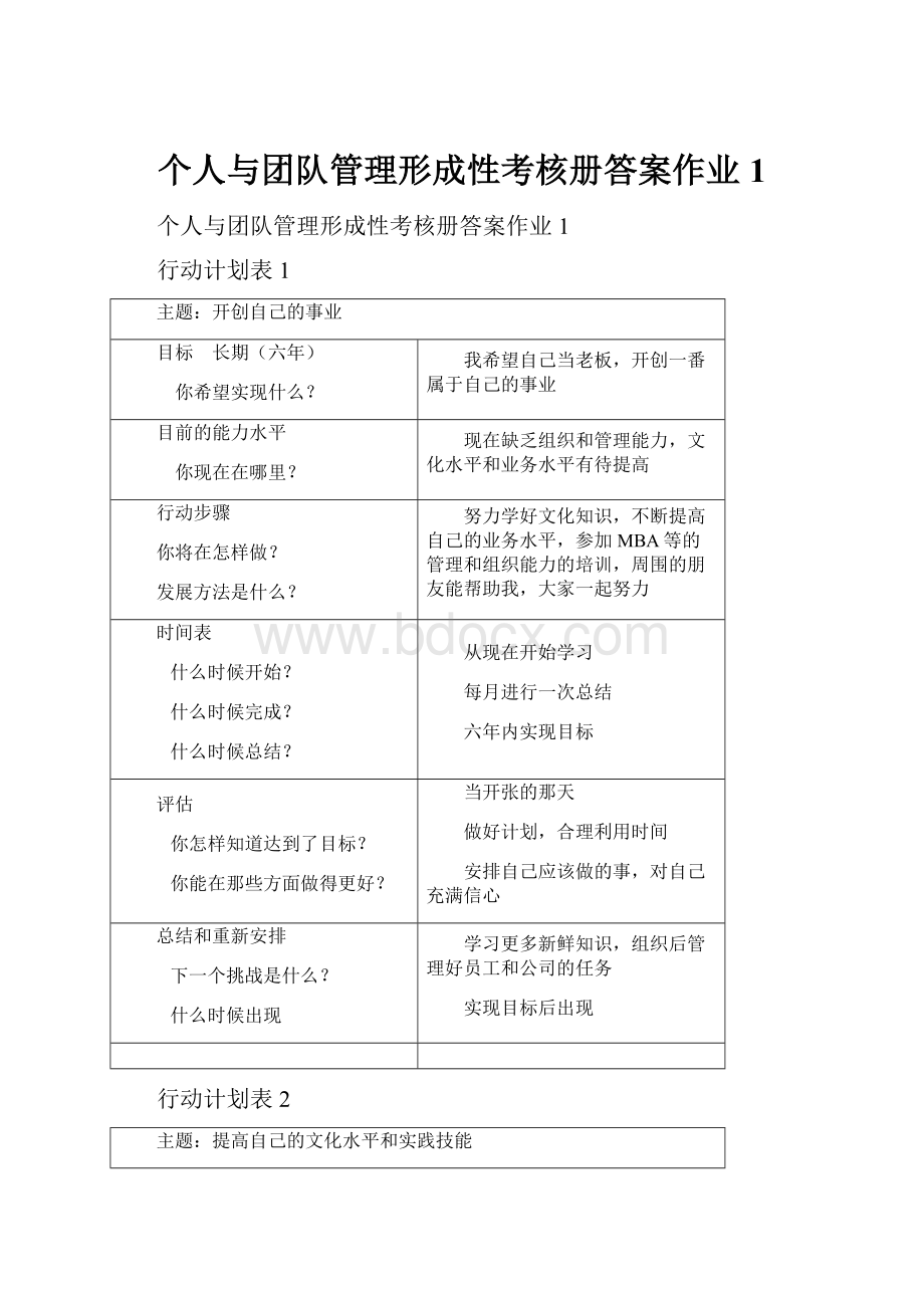 个人与团队管理形成性考核册答案作业1Word格式文档下载.docx_第1页