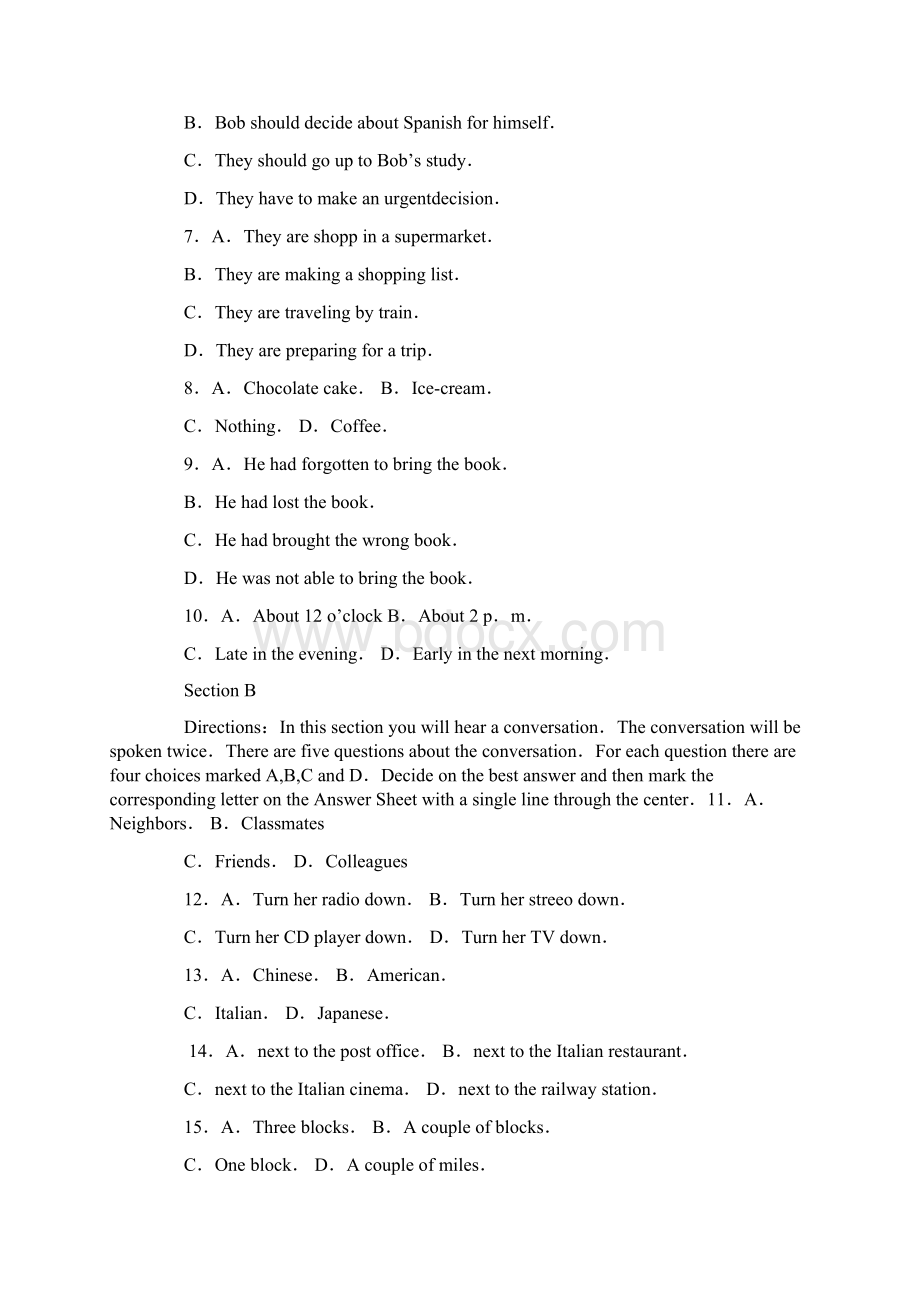 大学英语B试题听力练习文档格式.docx_第2页