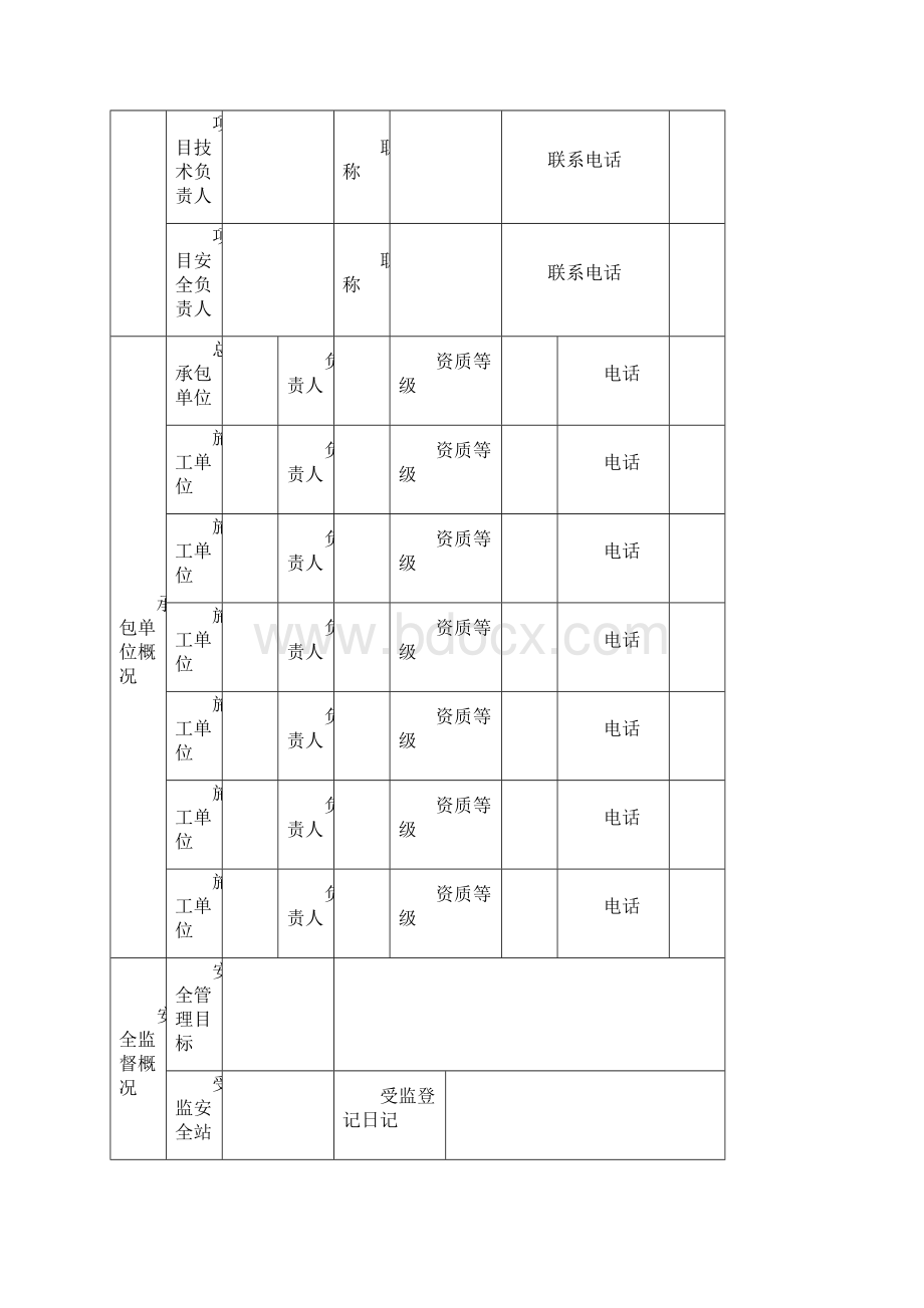 安全质量标准化达标实施手册表格A表Word文件下载.docx_第2页