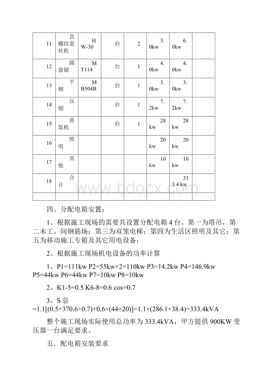 齐银大厦现场临时用电施工方案文档格式.docx_第3页