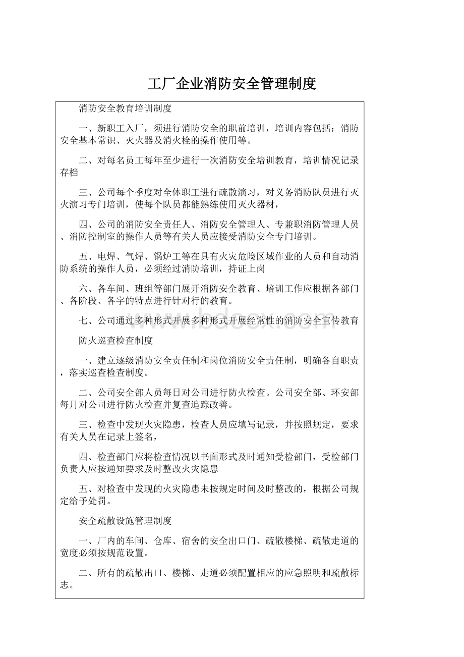 工厂企业消防安全管理制度.docx_第1页