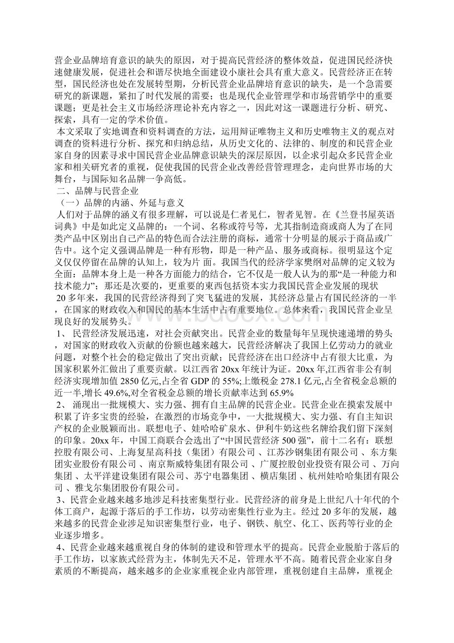 中国民营企业品牌培育意识缺失的深层分析0doc.docx_第2页