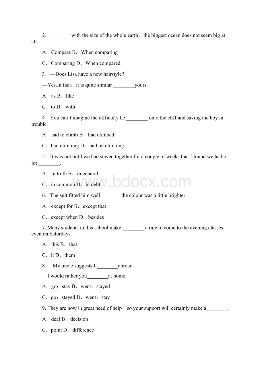 外研版版 英语 必修5课时练习及答案解析 共51页.docx_第2页