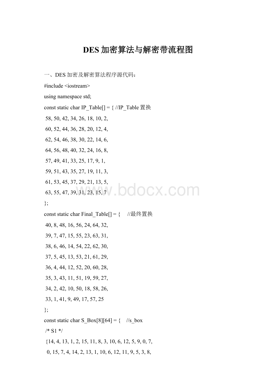 DES加密算法与解密带流程图.docx_第1页