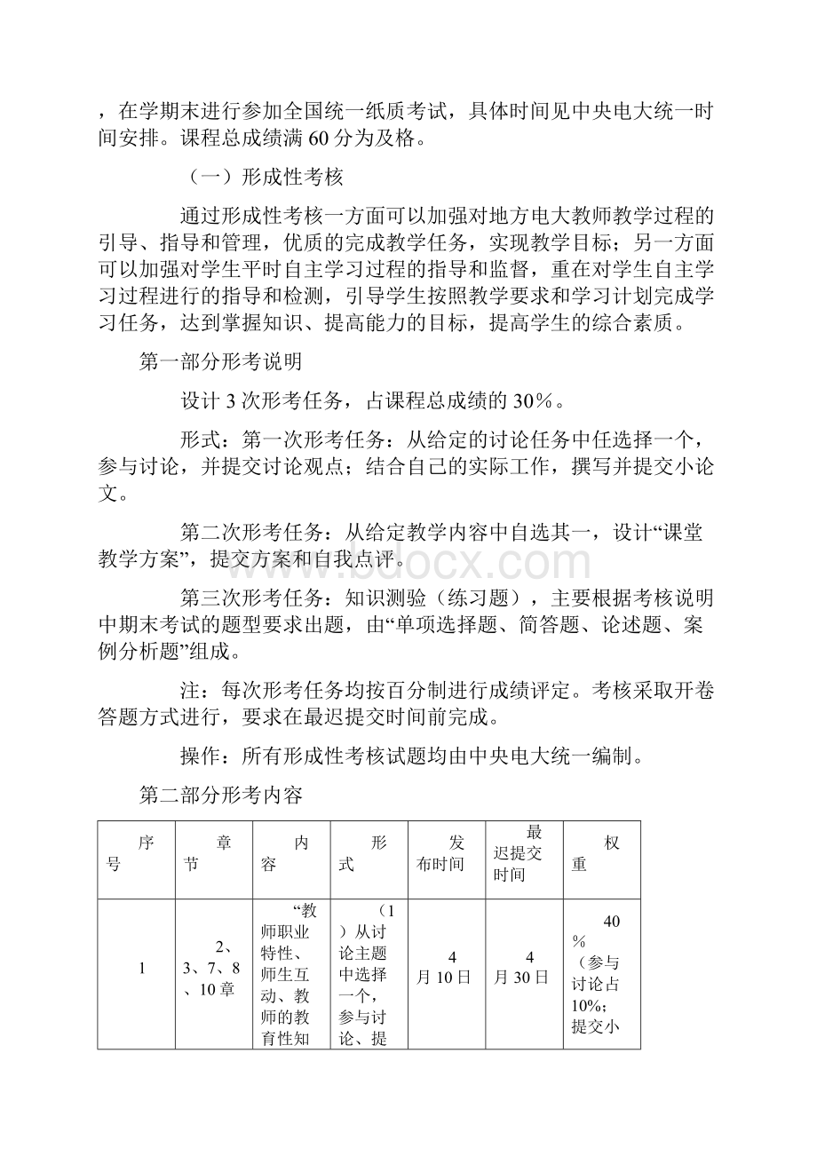 现代教师学导论课程基于网络考核改革试点方案.docx_第2页