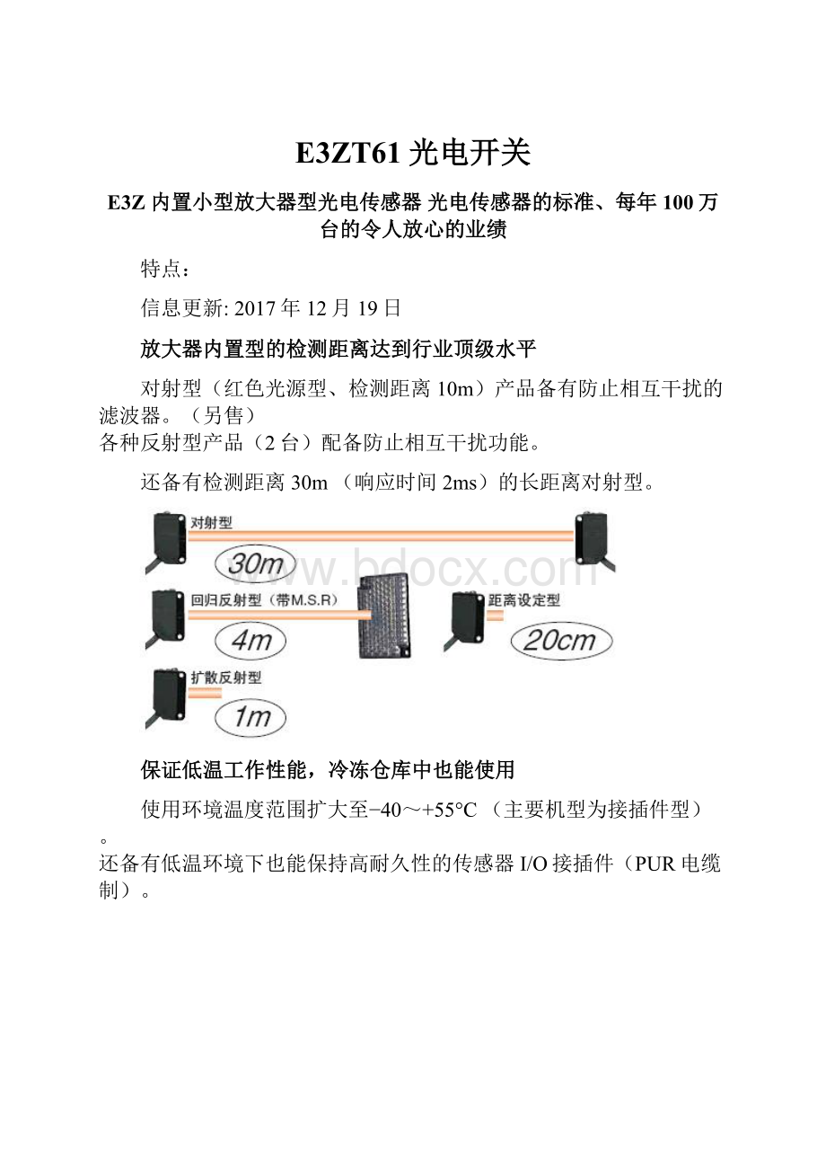 E3ZT61光电开关文档格式.docx