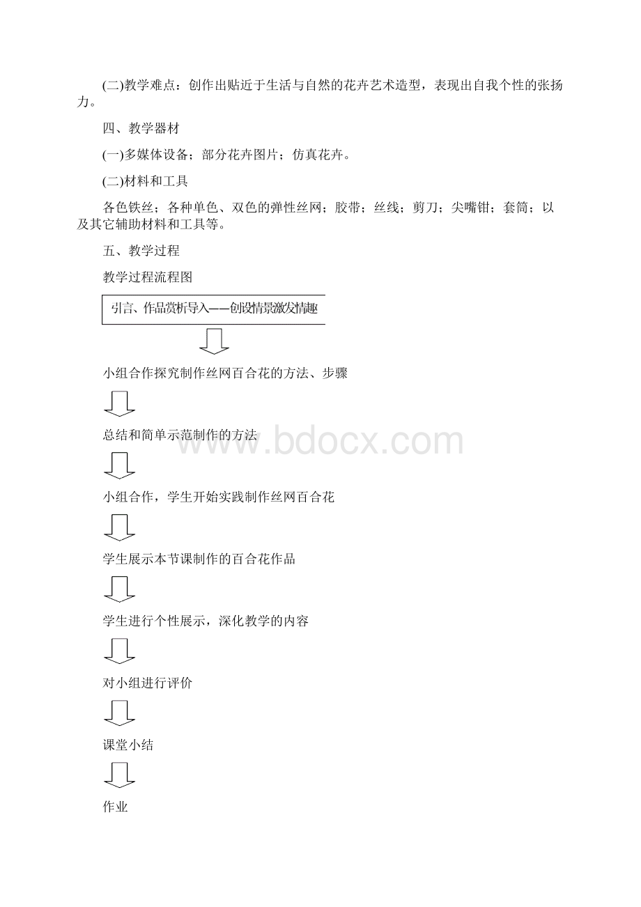 丝网花百合的制作教学设计.docx_第2页