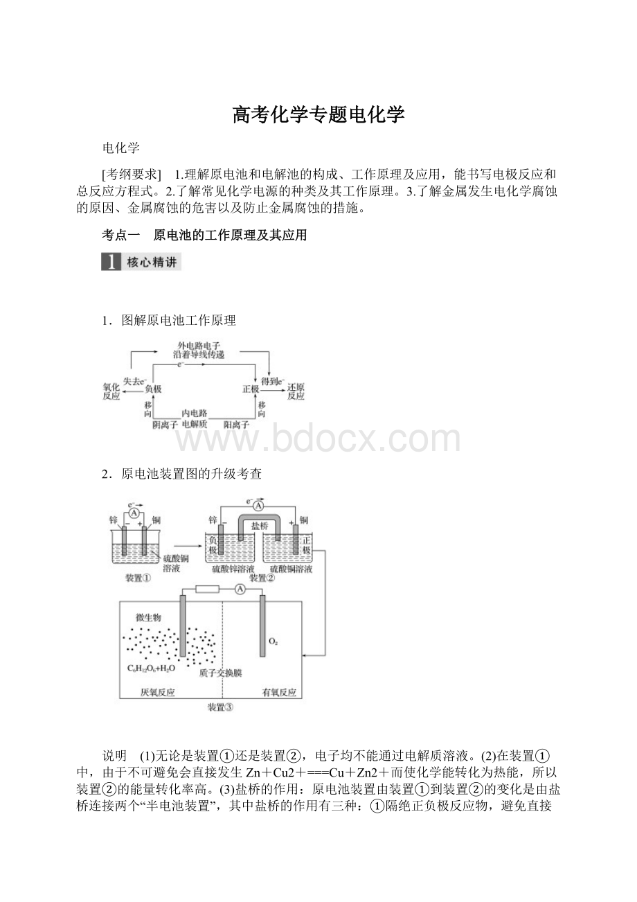 高考化学专题电化学Word格式文档下载.docx