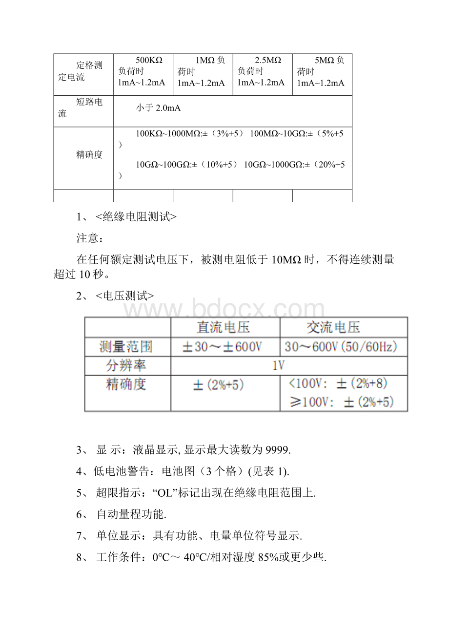 绝缘电阻仪HYG说明书Word格式.docx_第3页