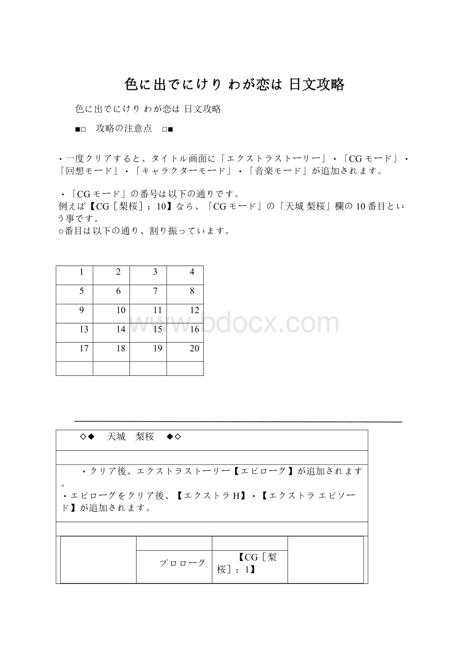 色に出でにけり わが恋は 日文攻略Word文档下载推荐.docx_第1页