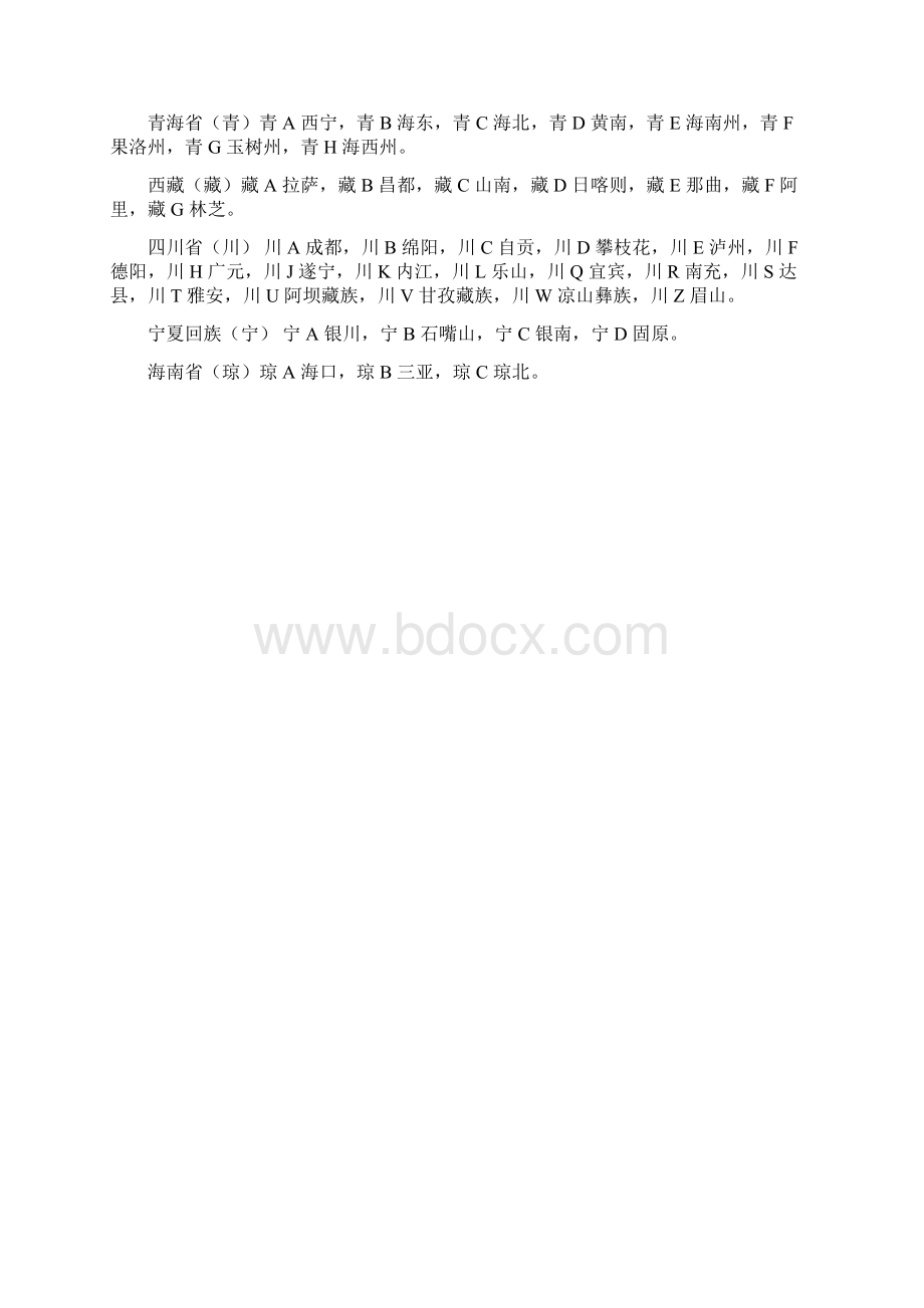 城市车牌与简称.docx_第3页