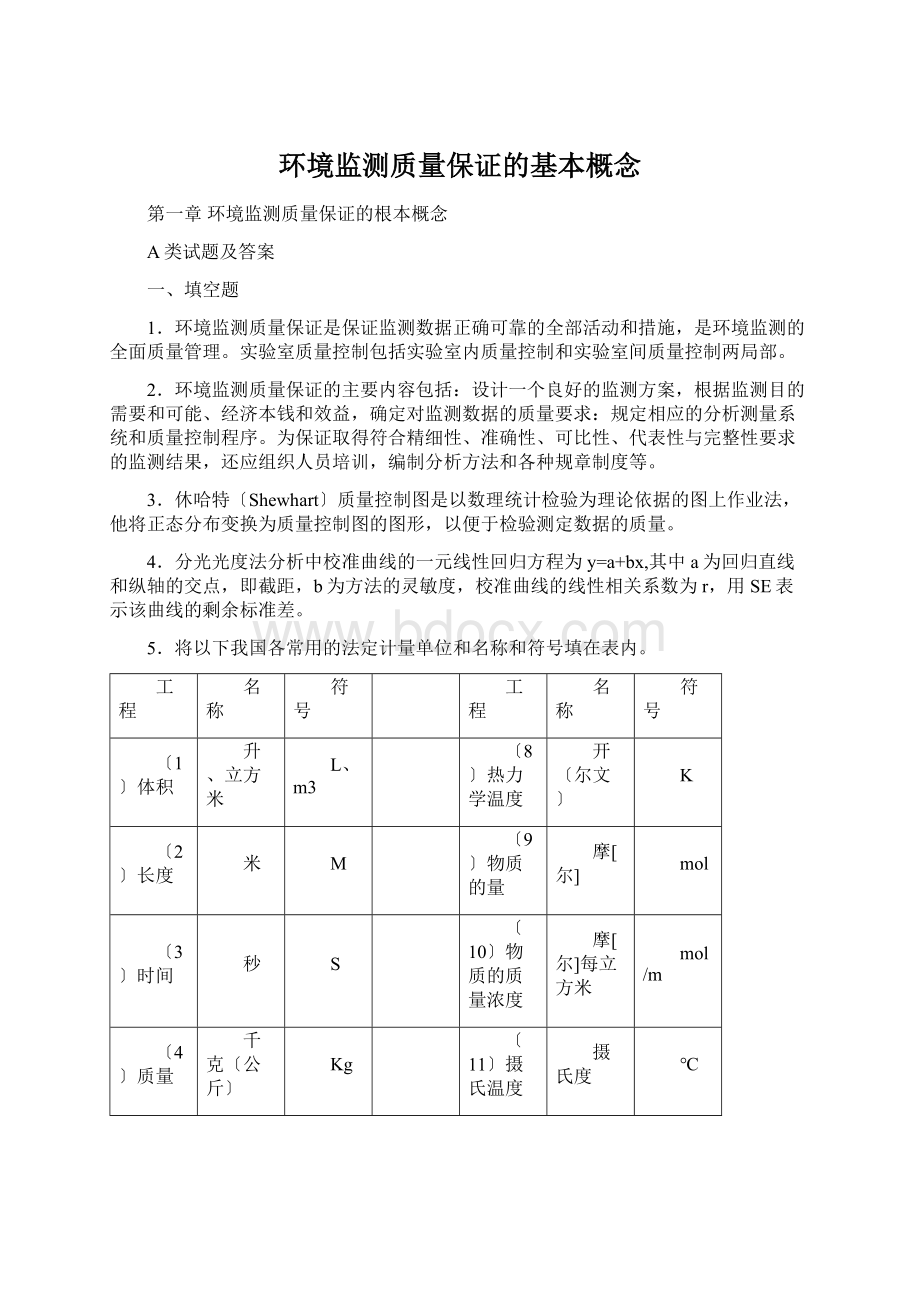 环境监测质量保证的基本概念Word文件下载.docx