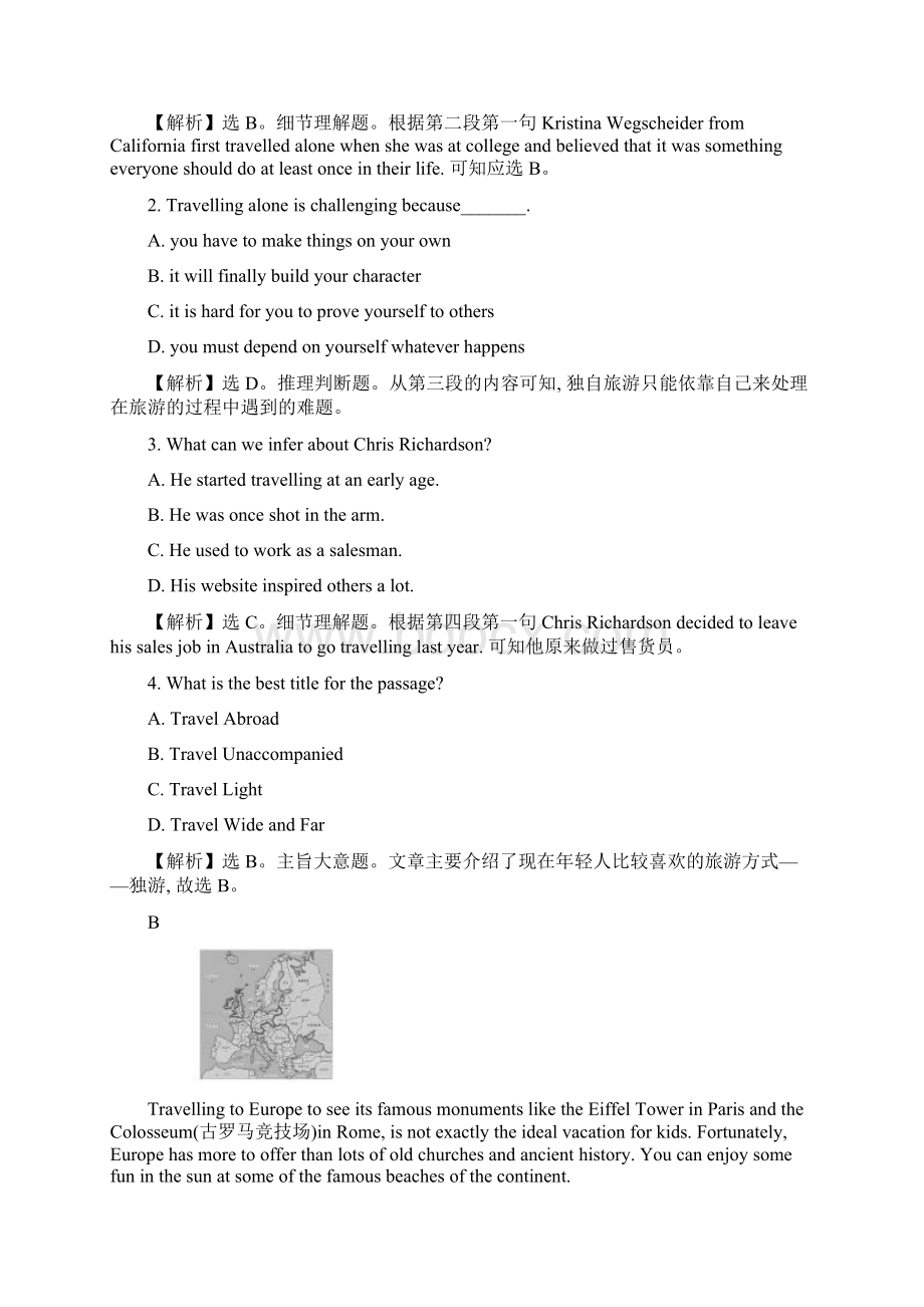 高中英语人教版必修一习题课后阅读训练Unit3Period2.docx_第2页