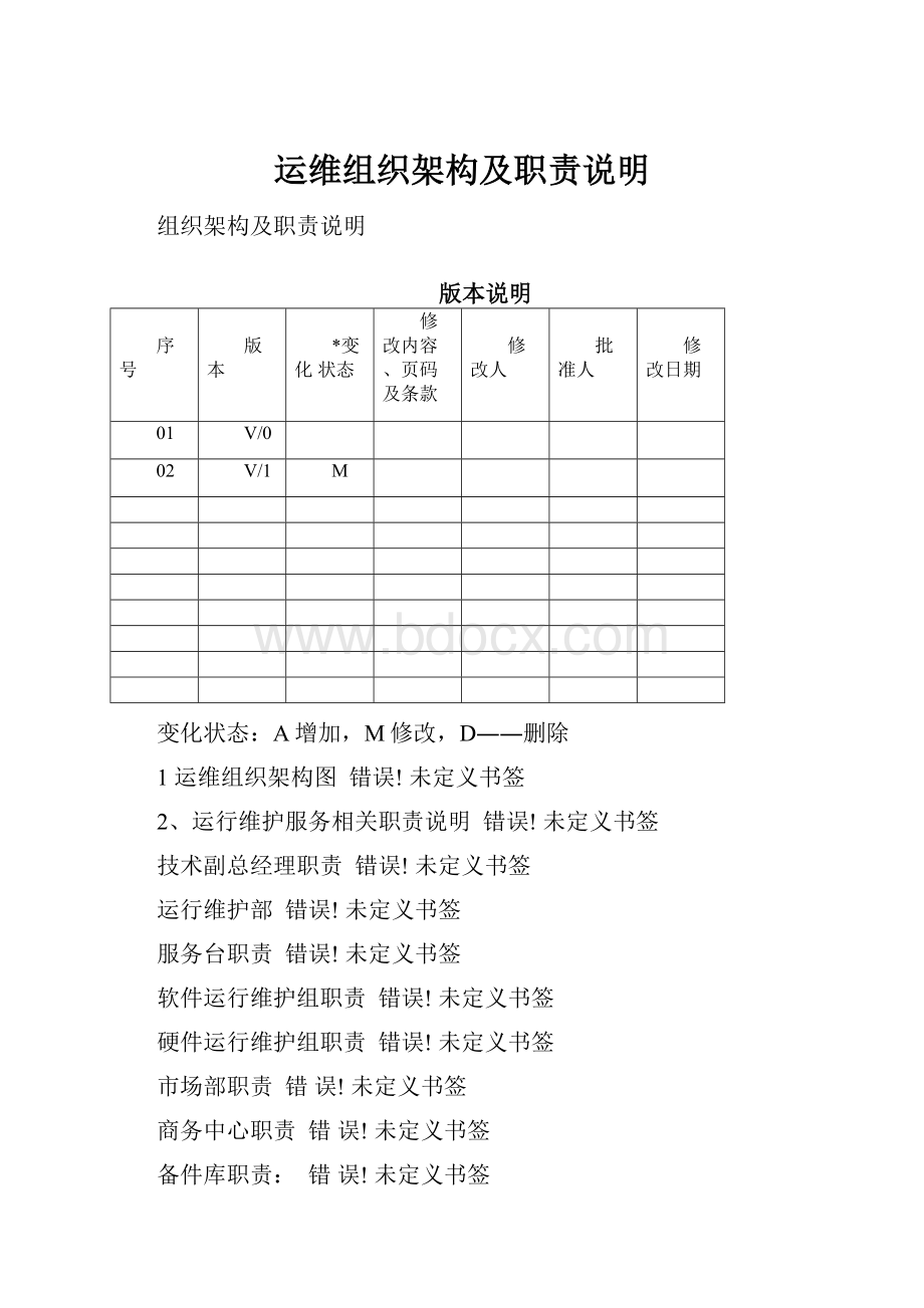 运维组织架构及职责说明.docx