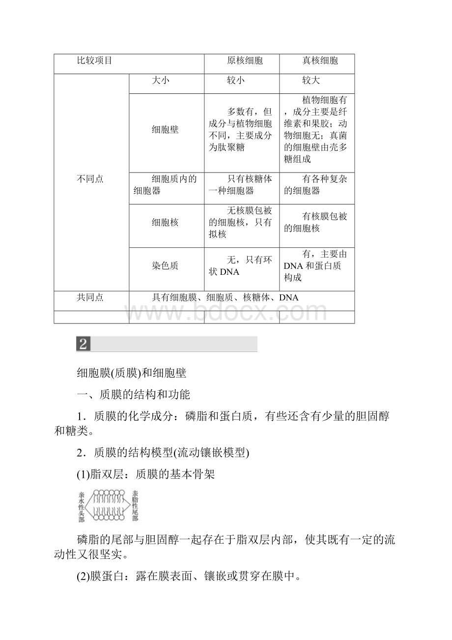 高考生物大一轮精品复习讲义专题二 细胞的结构Word格式.docx_第3页