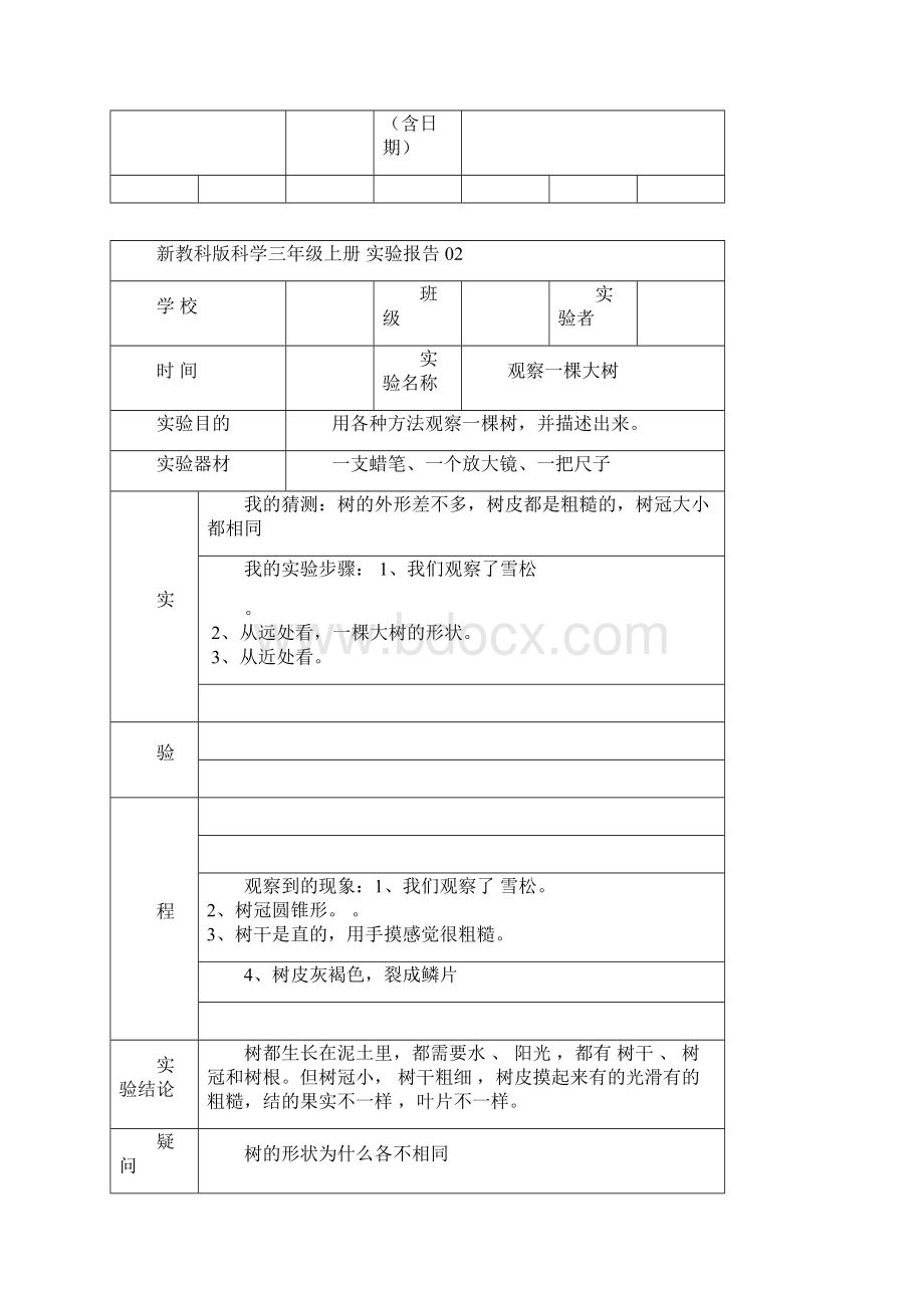 教科版三年级上册科学实验报告单Word文件下载.docx_第2页