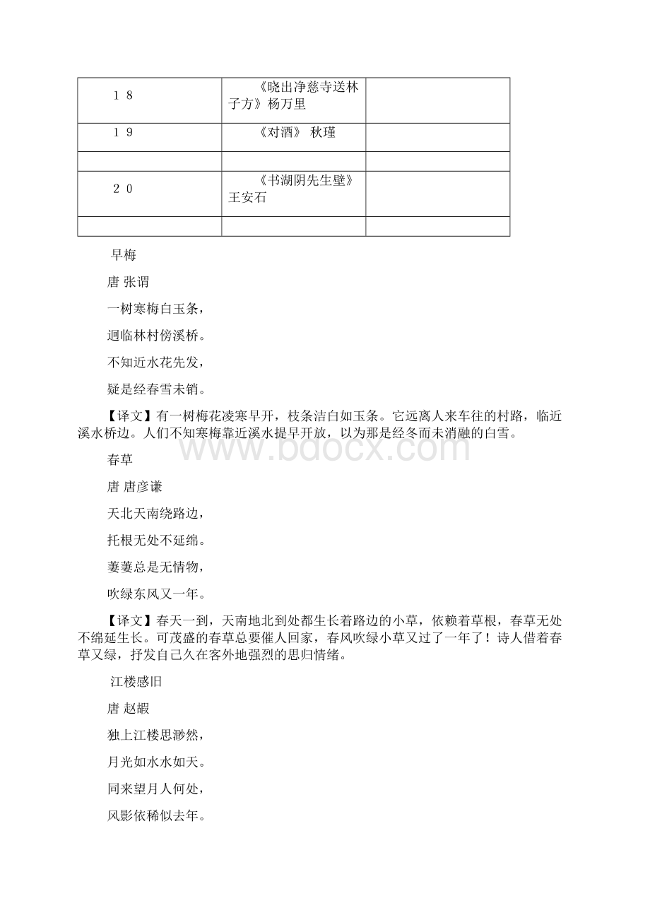 人教版新版四年级下学期必背古诗.docx_第2页