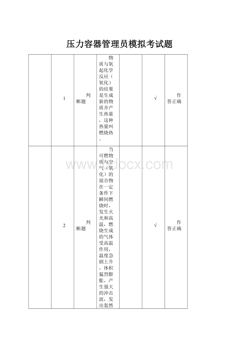 压力容器管理员模拟考试题文档格式.docx_第1页