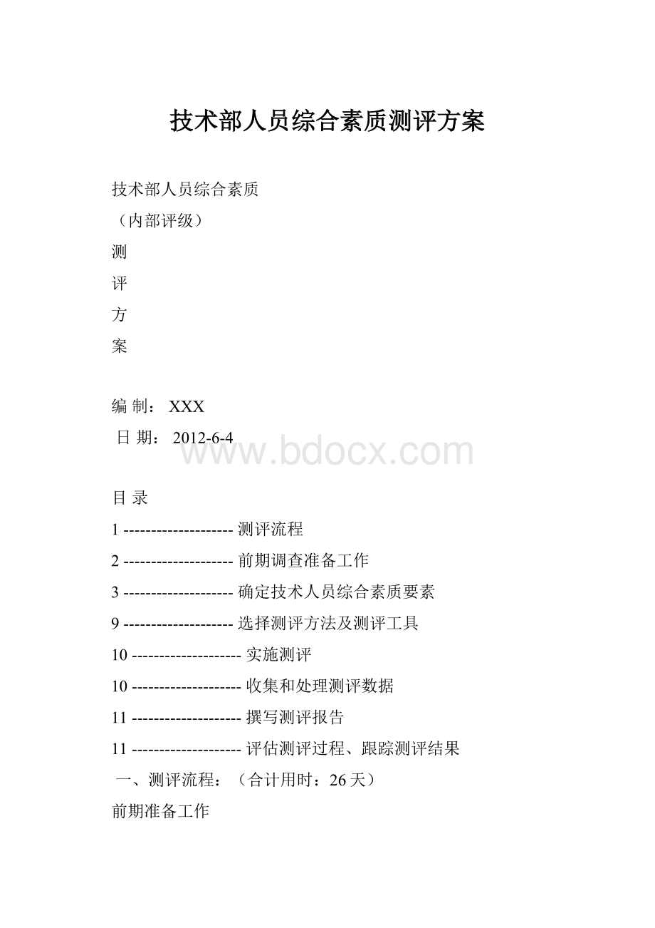 技术部人员综合素质测评方案.docx