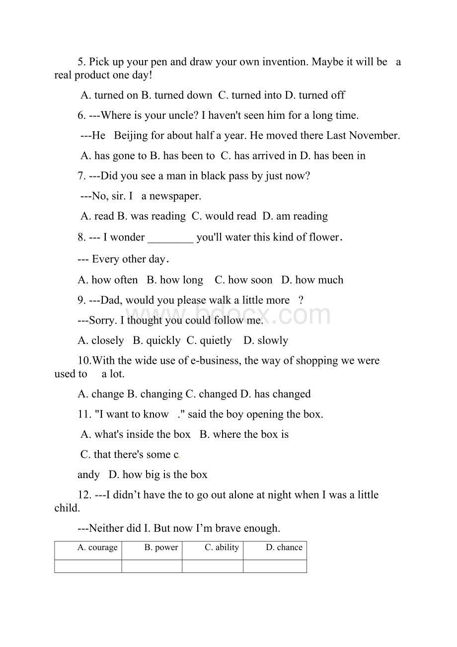届九年级英语下学期第二次模拟考试试题IWord格式.docx_第2页