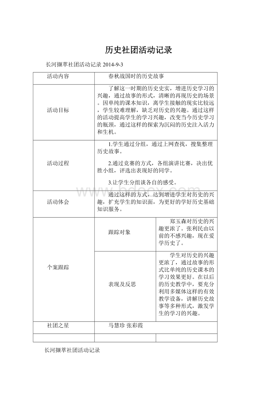 历史社团活动记录.docx_第1页