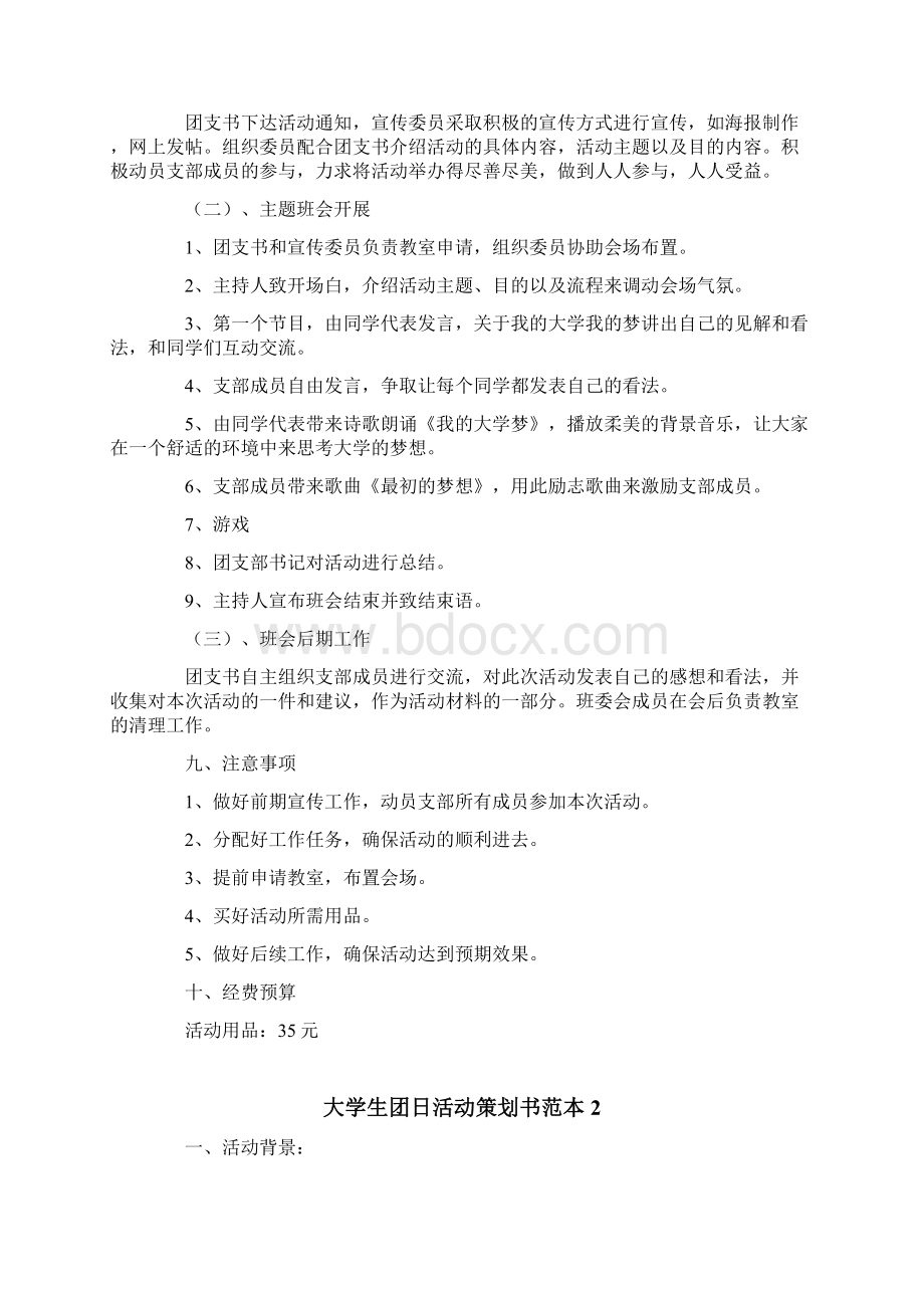 大学生团日活动策划书范本.docx_第2页