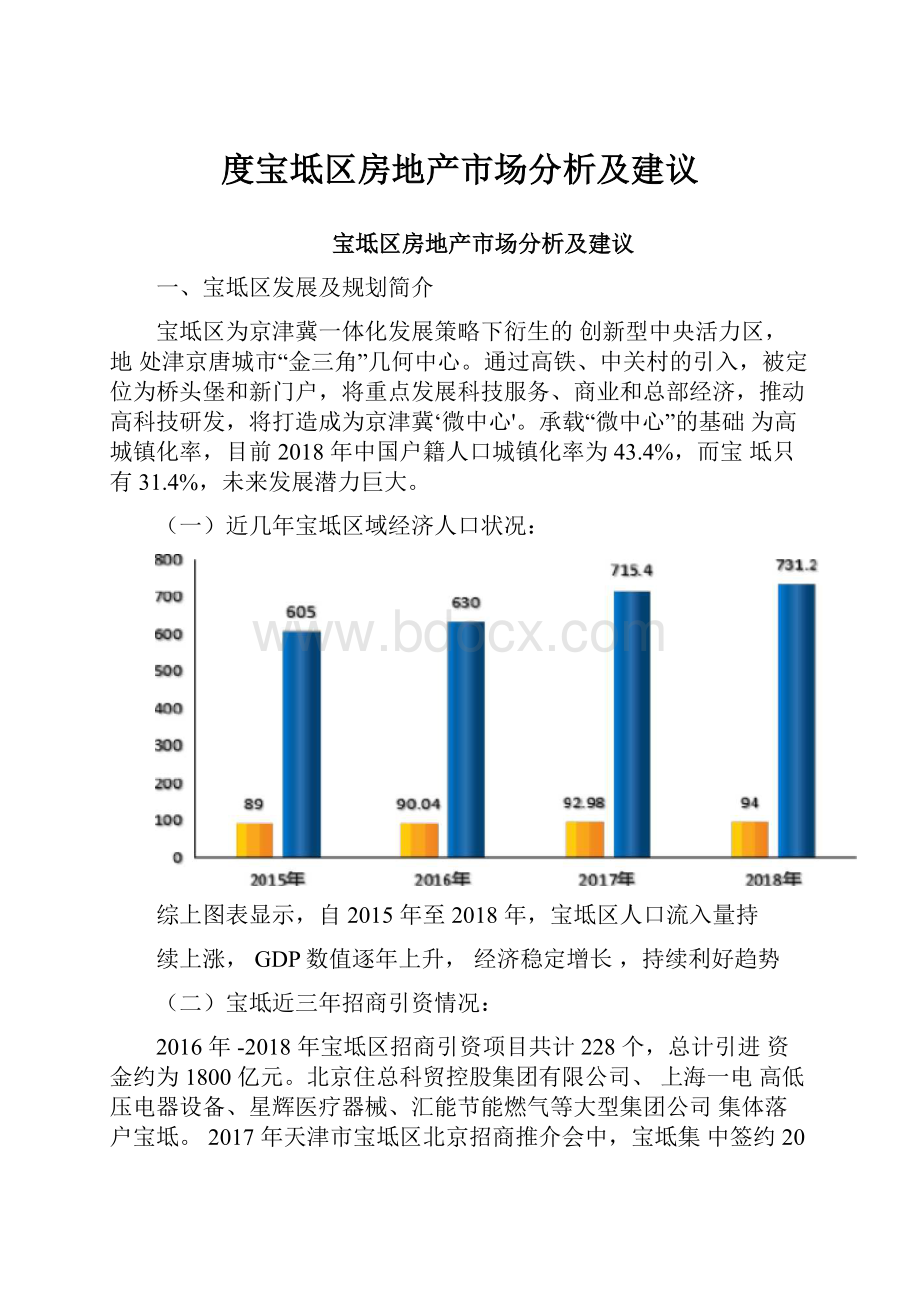 度宝坻区房地产市场分析及建议.docx_第1页