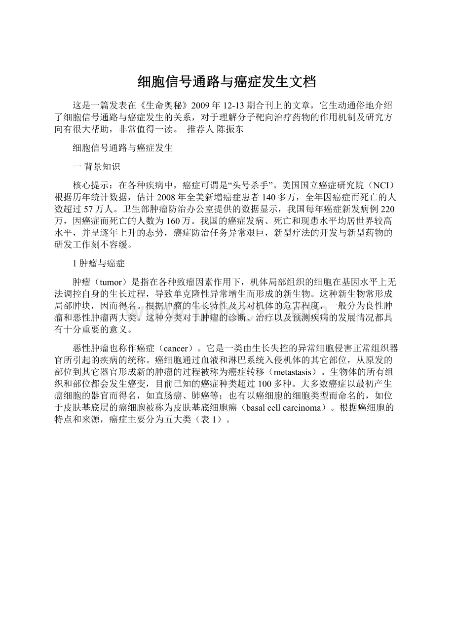 细胞信号通路与癌症发生文档.docx