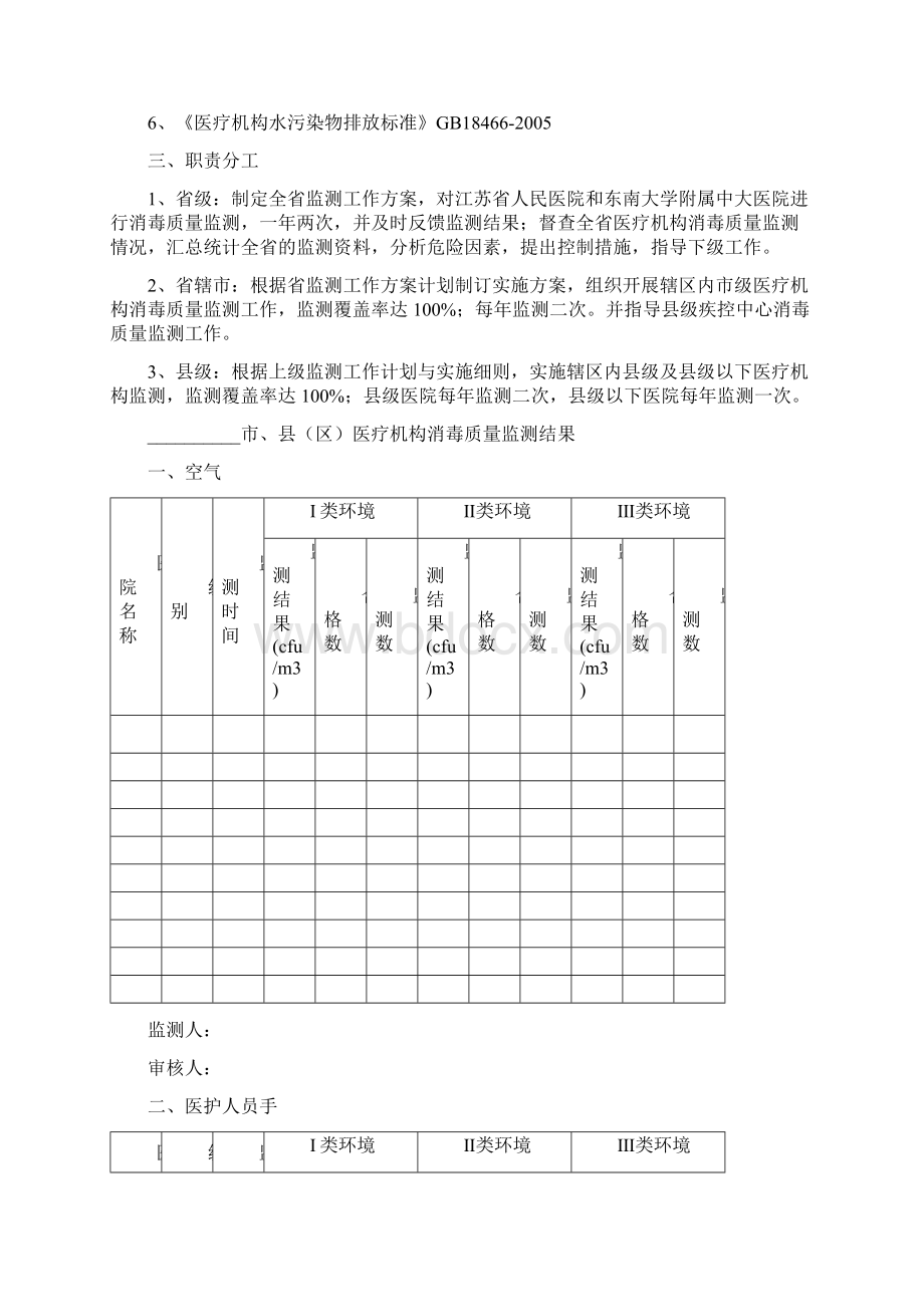 江苏医疗机构消毒质量监测的方案Word文件下载.docx_第3页