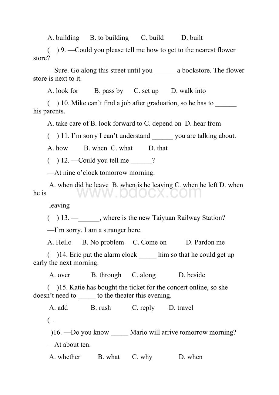 九年级英语月考试题外研版Word文档下载推荐.docx_第2页