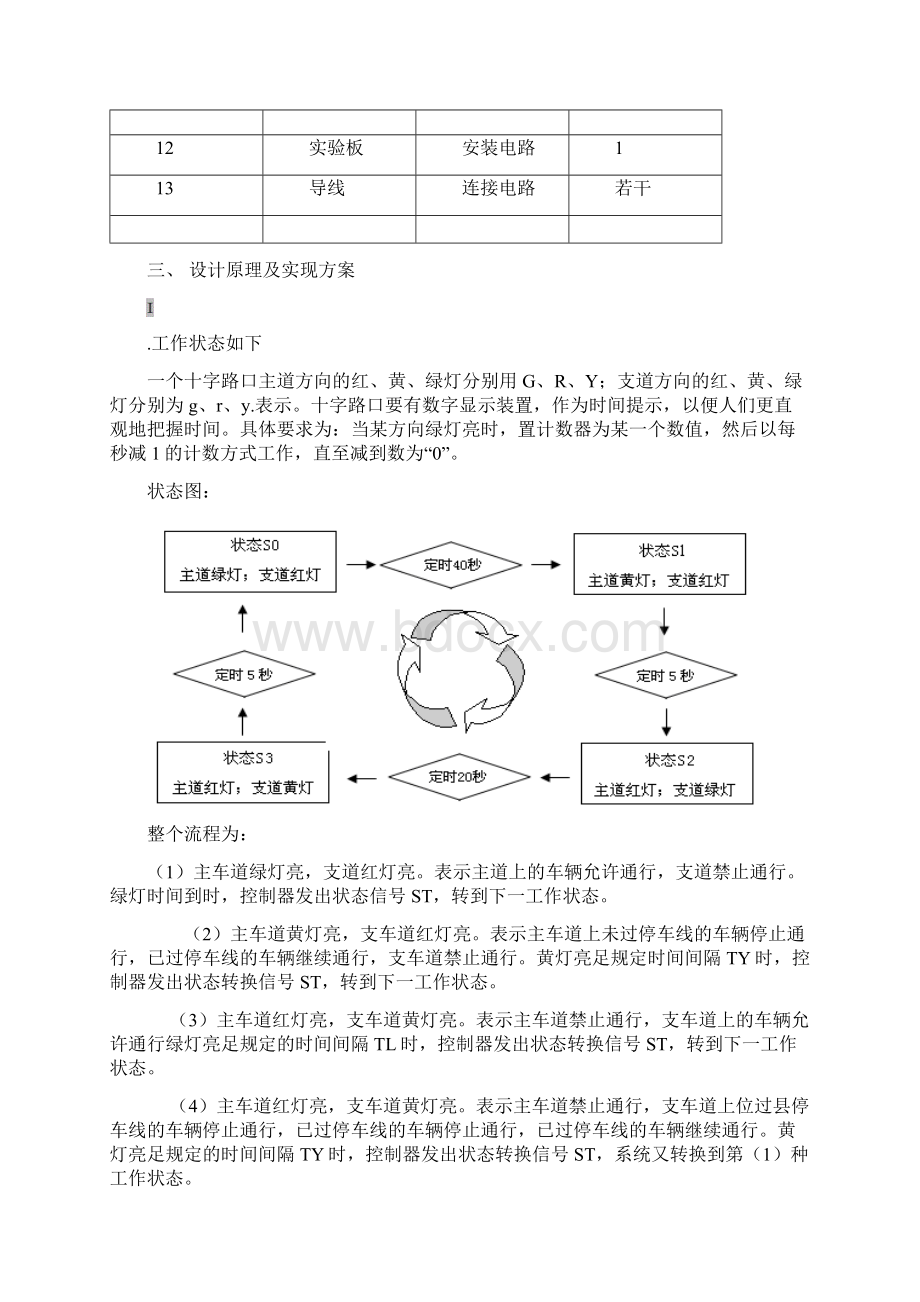 交通灯控制电路设计Word格式文档下载.docx_第2页