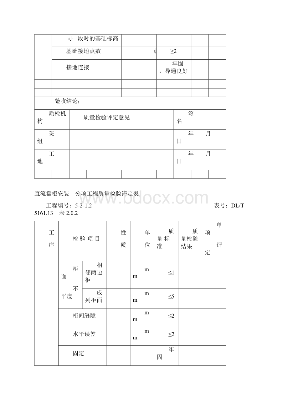 4直流系统设备安装分部验评Word文件下载.docx_第3页