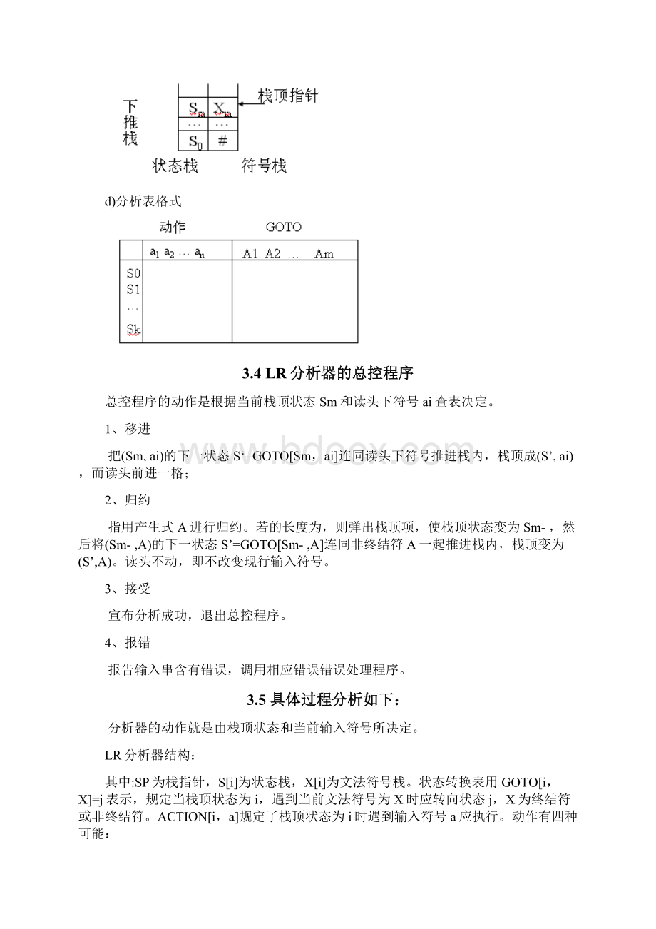 编译原理 LR0分析过程的实现Word格式.docx_第3页