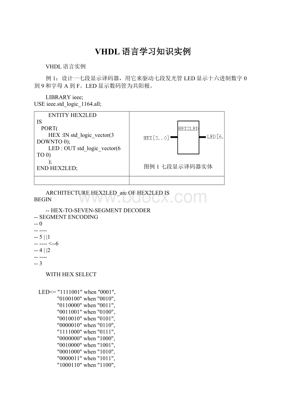 VHDL语言学习知识实例.docx