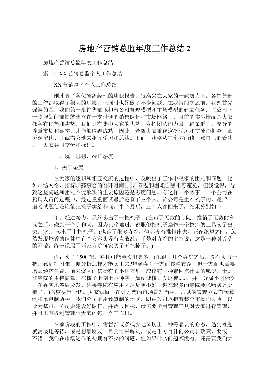 房地产营销总监年度工作总结2.docx_第1页