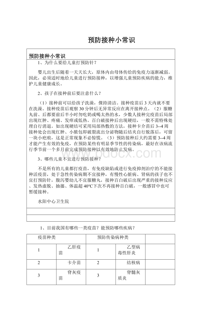 预防接种小常识Word下载.docx