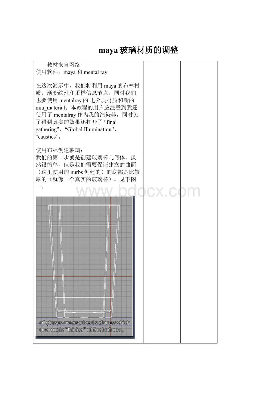 maya玻璃材质的调整Word文档下载推荐.docx