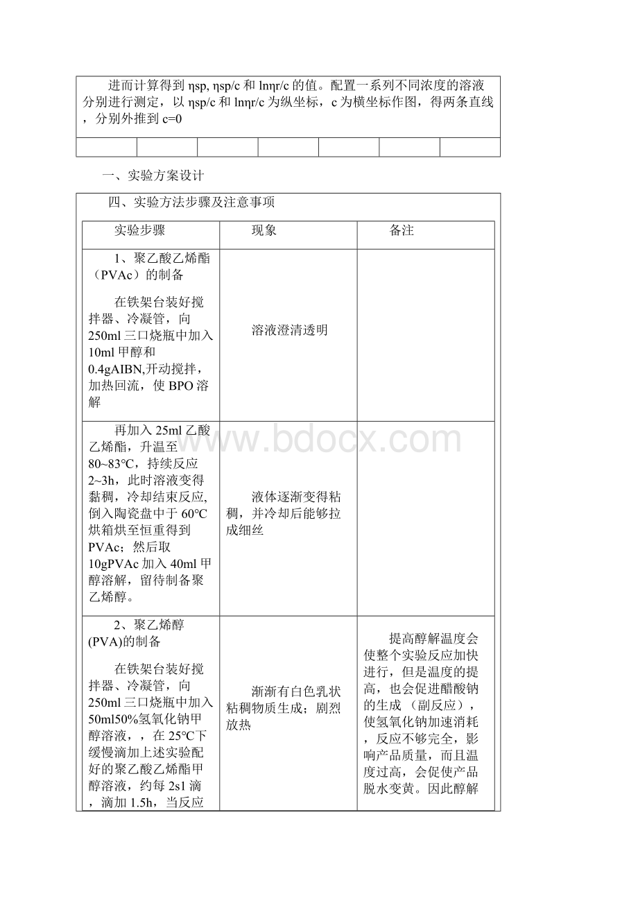 粘度法测聚乙烯醇分子量及分子构型实验报告.docx_第3页