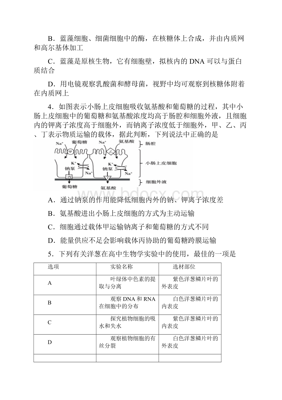 湖南省浏阳一中株洲二中等湘东七校届高三生物联考试题12190354.docx_第2页