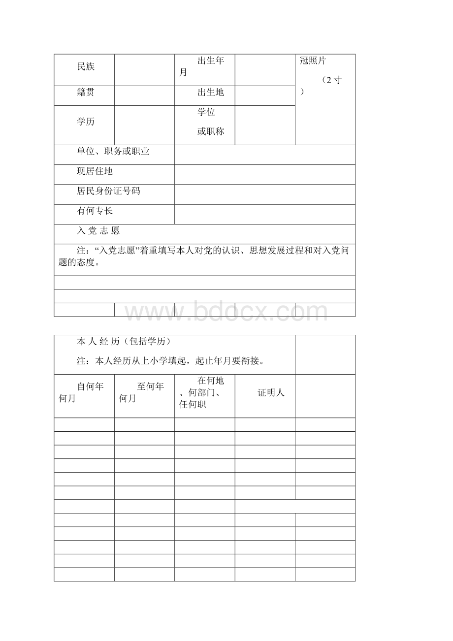 入党志愿书标准样表.docx_第2页