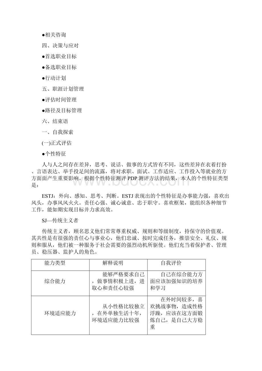 全国大学生职业生涯规划大赛作品大学生职业规划文档格式.docx_第2页