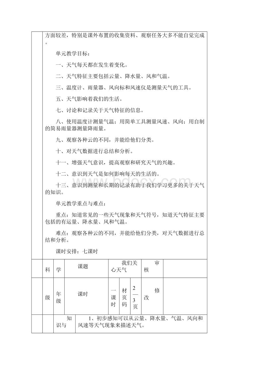 四年级上册科学第一单元教案.docx_第2页