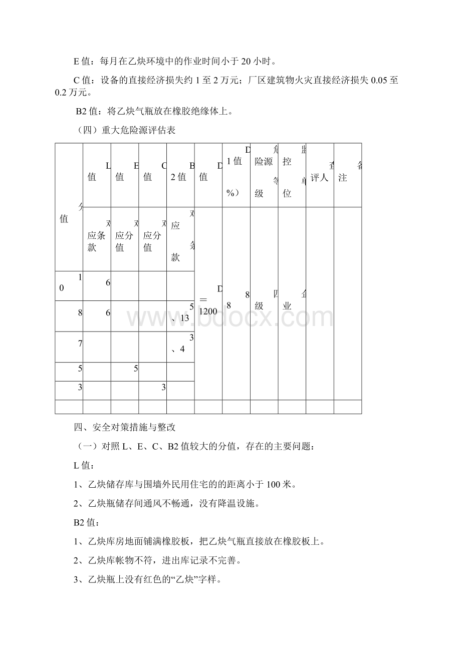 乙炔重大危险源评估报告Word格式文档下载.docx_第2页