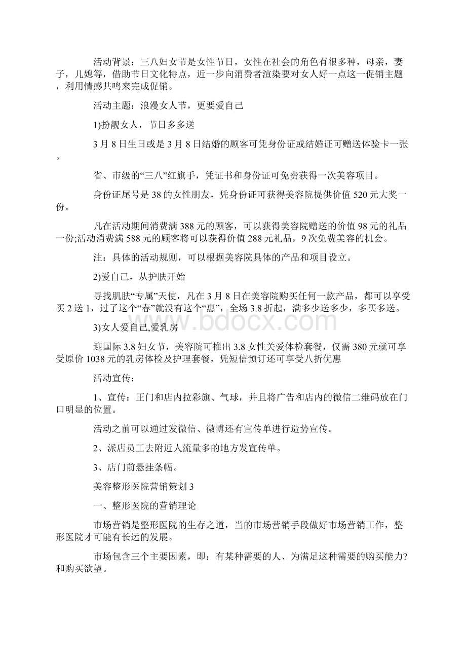 美容整形医院的营销策划.docx_第3页