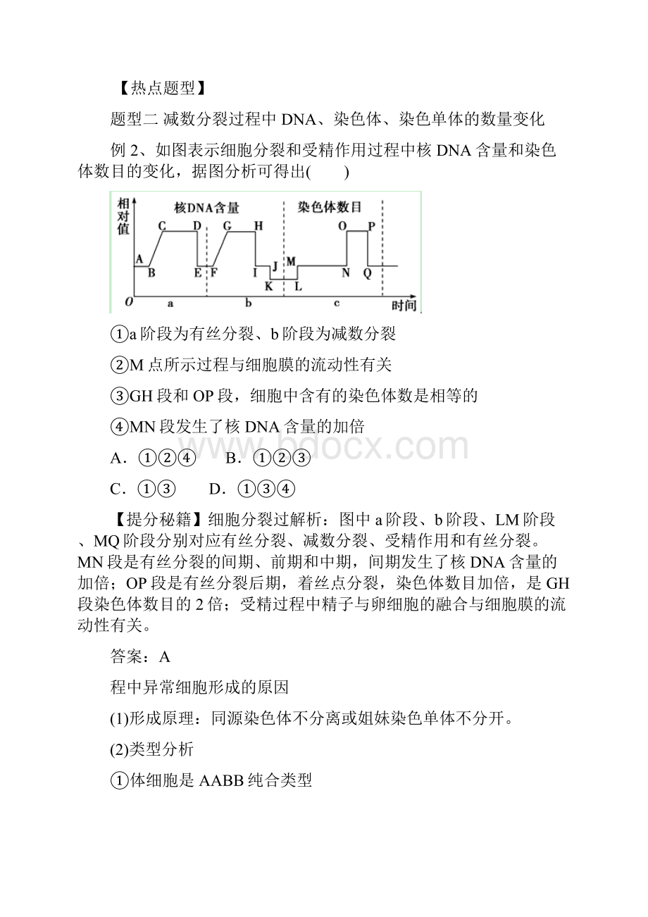 高考生物 热点题型和提分秘籍 专题14 减数分裂和受精作用解析版.docx_第3页