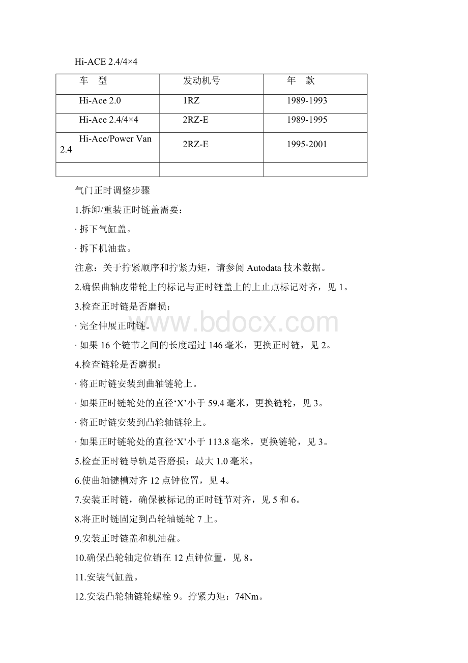 丰田TOYOTA正时链条调整及正时图.docx_第3页